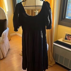 Hill House Black Long Sleeve Dress